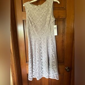 London times ivory, cotton lace A-line  dress